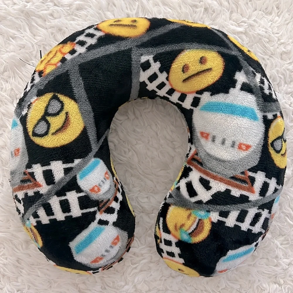 Travel Neck Pillow Kids Emojis